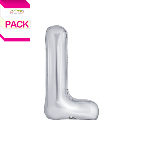 [PF-SLVL-16-50-2-BAND] 16" Silver Letter L (Pack of 5)