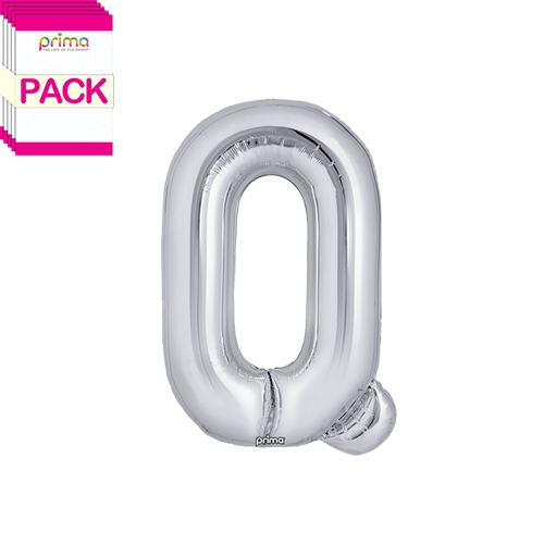 [PF-SLVQ-16-50-2-BAND] 16" Silver Letter Q (Pack of 5)