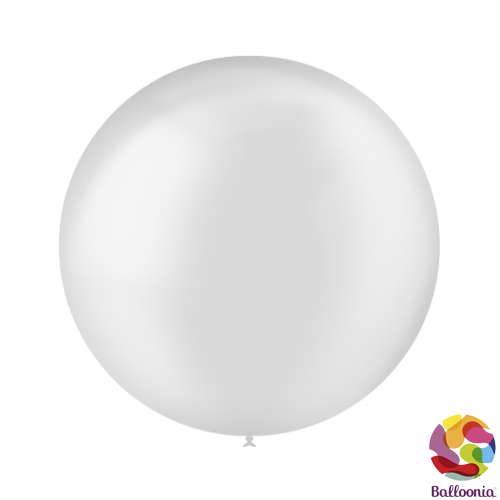 [2FTC00*2] 24" (2ft) Round Balloons - Transparent C00 - 2CT - Balloonia