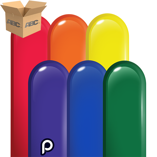 [PL-CRAS-260-20-50-CASE] Classic Rainbow Assortment 260 nozzle up - 50CT (20 Bags)